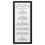 Tuxedo Menu in Black and White Custom Rack Card