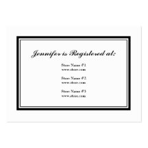 Tuxedo Registry Card in Black and White Business Card Templates