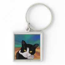 Tuxedo the Cat Keychain
