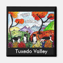 Tuxedo Valley Fridge Magnet