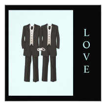 Tuxedos LOVE Personalized Invitations
