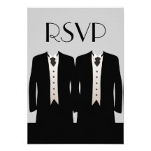 Tuxedos RSVP Custom Invites