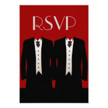 Tuxedos RSVP Personalized Invitations