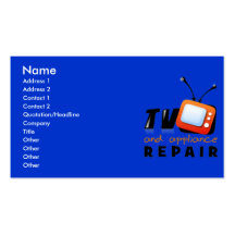 TV and Appliance Repair Business Cards