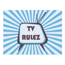 TV Rulez Retro television set Postcards