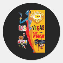 TWA de mouche de Las Vegas Adhésifs Ronds