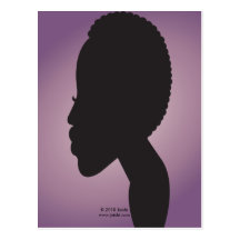 TWA (Teeny Weeny Afro - Lavender) Postcard