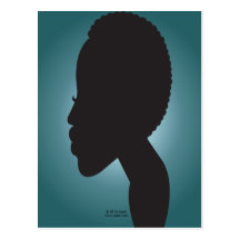 TWA (Teeny Weeny Afro - Teal) Postcard
