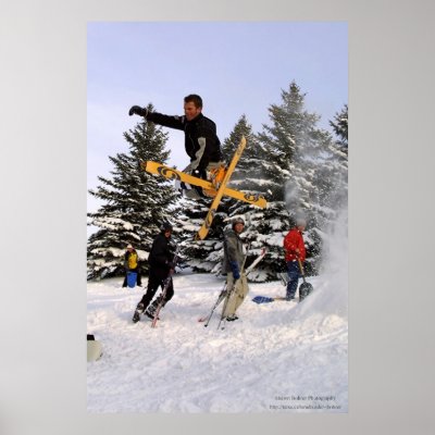 Tweaked Ski Grab Poster by sobdk
