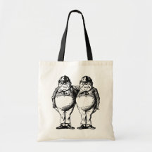 Tweedle Dee and Tweedle Dum Tote Bags