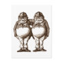Tweedle Dee & Tweedle Dum Sepia Post Cards