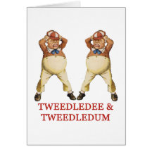TWEEDLEDEE & TWEEDLEDUM IN WONDERLAND CARDS