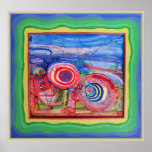Tweedledee und Tweedledum im Hundertwasserreich posters