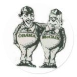Tweedledumb and Tweedledumber Round Stickers