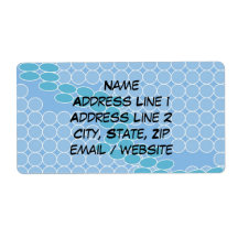 Tweeked Bubble Background Personalized Shipping Label