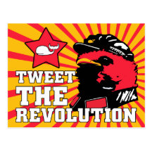 Tweet Revolution Twitter Mao Bird Post Card