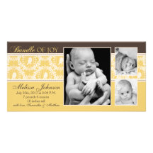 Tweet Tweet Baby Announcement Card Personalized Photo Card