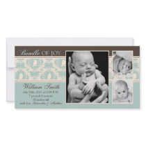 Tweet Tweet Boy Announcement Card Picture Card