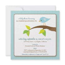Tweet Tweet Custom Baby Shower Invitation (blue)
