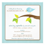 Tweet Tweet Custom Baby Shower Invitation (blue)