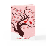Tweet Tweet Cute Birds Swirl Tree Sweet Holidays