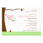 Tweet Tweet Pink Bird Girl Baby Shower Invitation