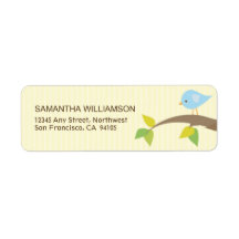 Tweet! Tweet! Return Address Labels (yellow)