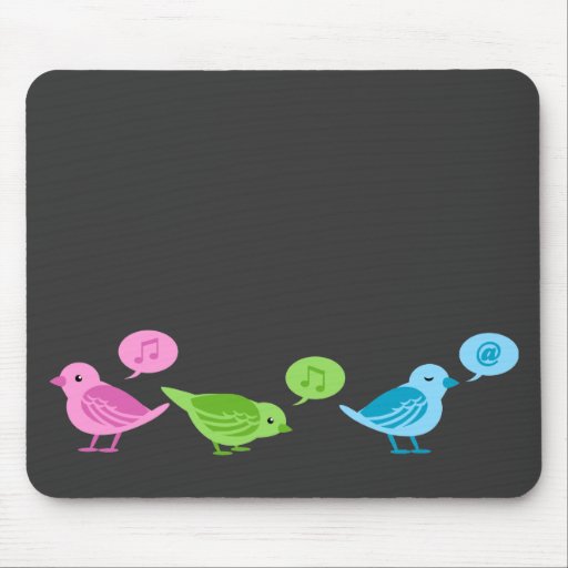 Tweet-Tweet-Tweet Funny twitter birds Mouse Pads