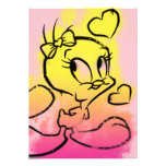 Tweety With Hearts invitations