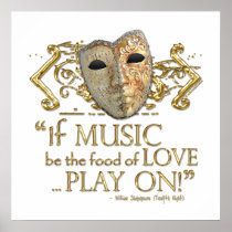 Twelfth Night Music Quote (Gold Version)