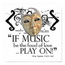 Twelfth Night Music Quote posters