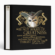Twelfth Night Quote (Gold Version) Binders