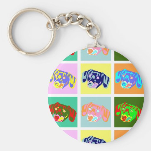 Twelve Colourful Dachshunds Key Chains