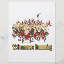 twelve drummers drumming 12th twelfth day custom flyer