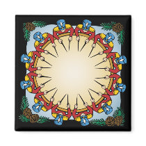 Twelve drummers drumming fridge magnet