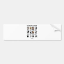 Twelve Founding Schools Of Thermodynamics Bumper Stickers