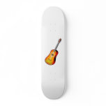 Twelve String Guitar Flowery Design Skate Board
