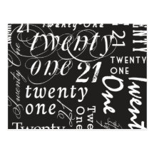 Twenty One Postcard