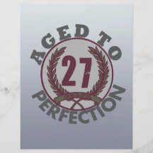 Twenty Seven and aged to Perfection Birthday Flyers