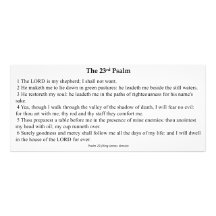 Twenty Third Psalm Prayer Card Rack Card Design