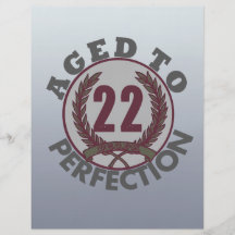 Twenty Two and aged to Perfection Birthday Flyer Design
