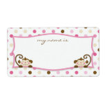 Twice the Fun GIRLS Name Tag Personalized Shipping Label