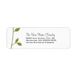 Twig and Leaf Custom Return Address Label