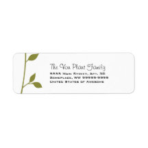 Twig and Leaf Custom Return Address Label