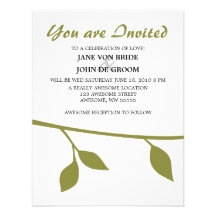 Twig and Leaf Personalized Invite