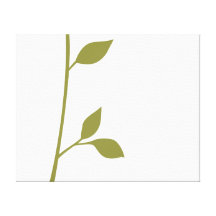 Twig and Leaf Stretched Canvas Prints