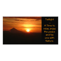 Twilight ... A Time to relax card Photo Card Template