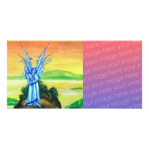 TWILIGHT ANGEL PHOTO GREETING CARD