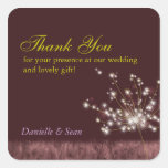 Twilight Dandelion Fall Wedding Thank You Stickers