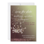 Twilight Dandelion Floral Wedding Save the Date Custom Announcements